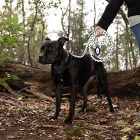 Reflective Dog Leash Heavy Duty Durable for Large Medium Breeds Black 6 Ft Long Rope Tangle Free Braided Leash with Comfortable Handle Black